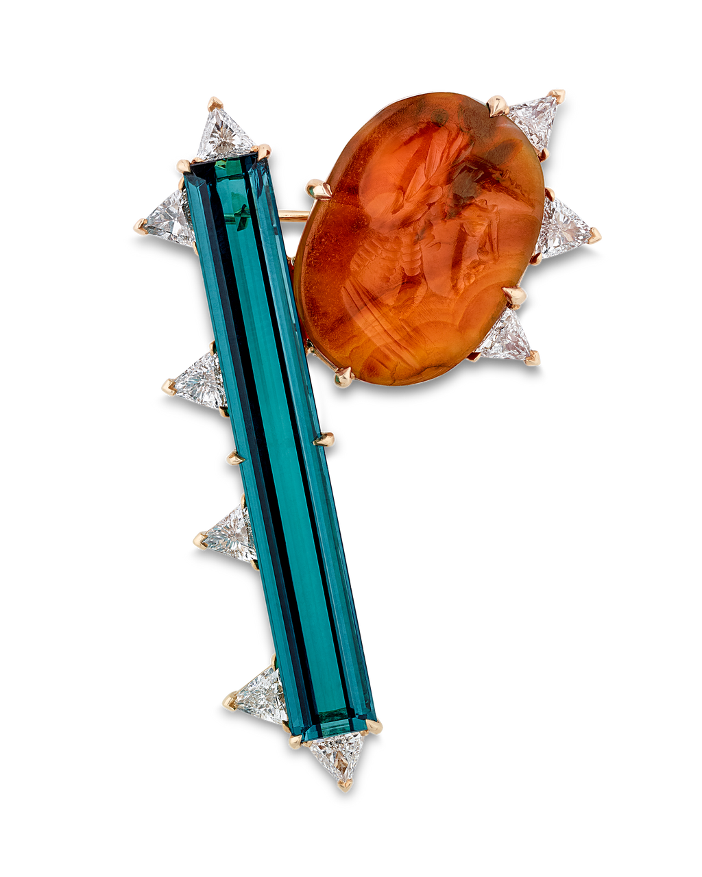 HEAD OF MAN BROOCH