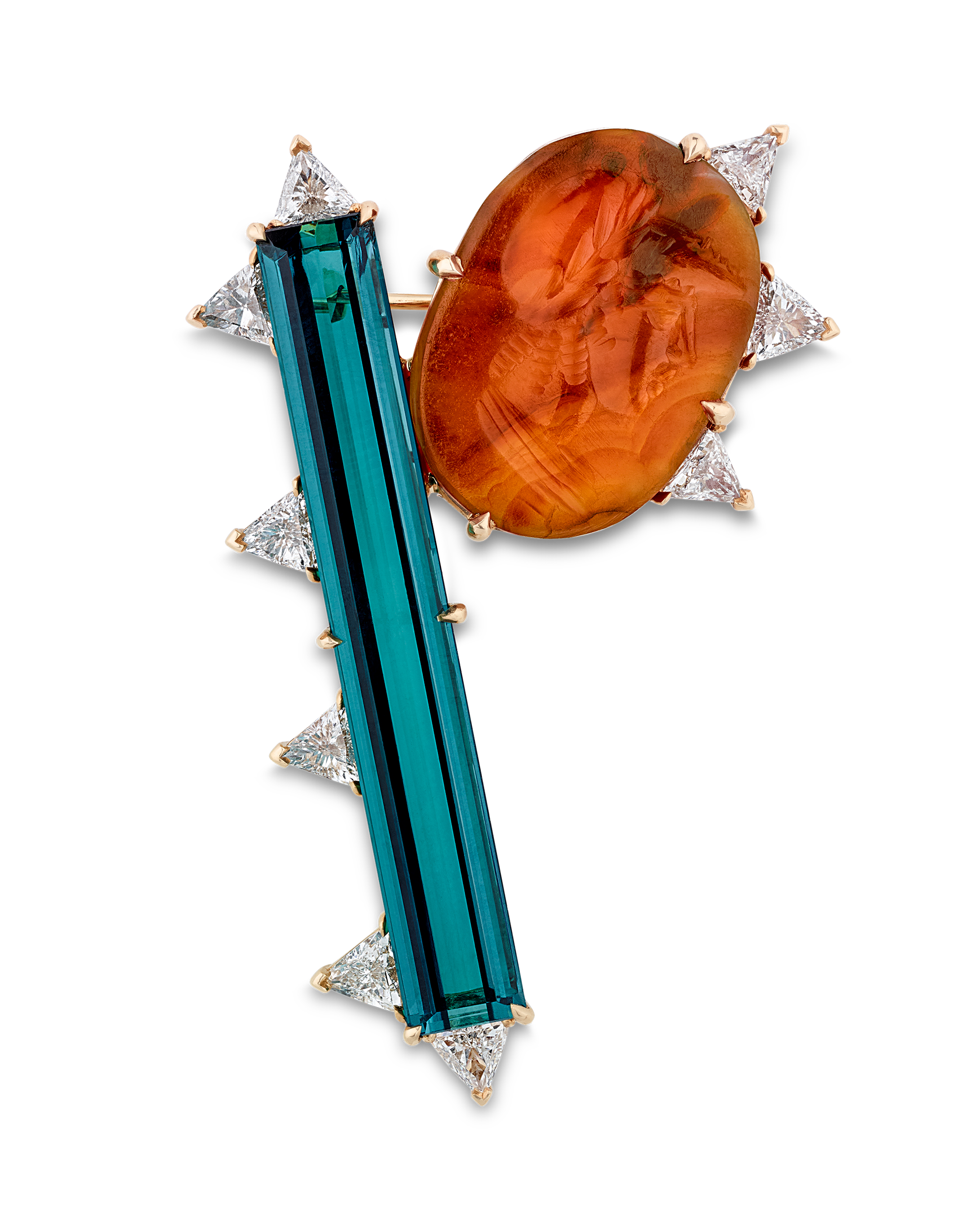 HEAD OF MAN BROOCH