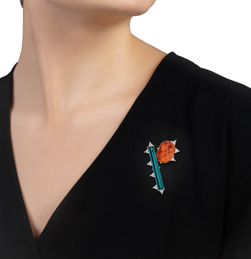 HEAD OF MAN BROOCH