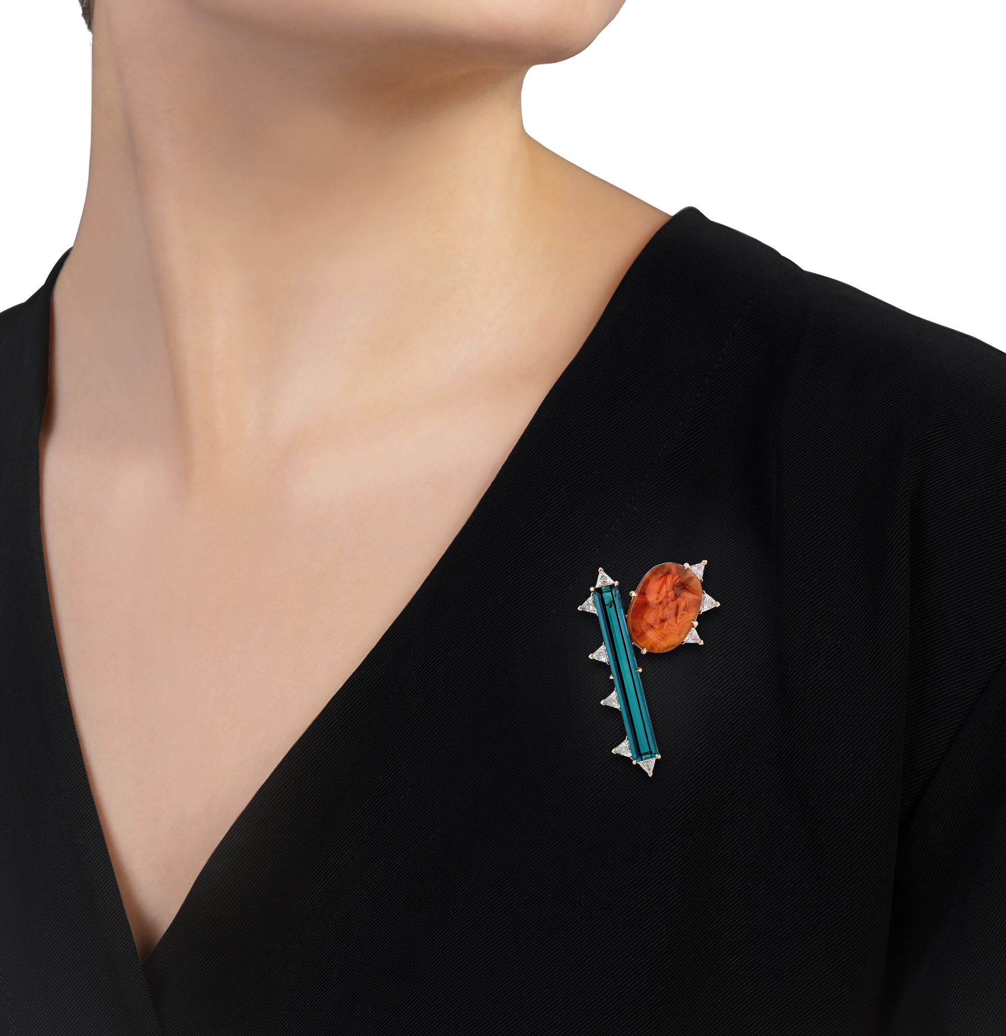 HEAD OF MAN BROOCH