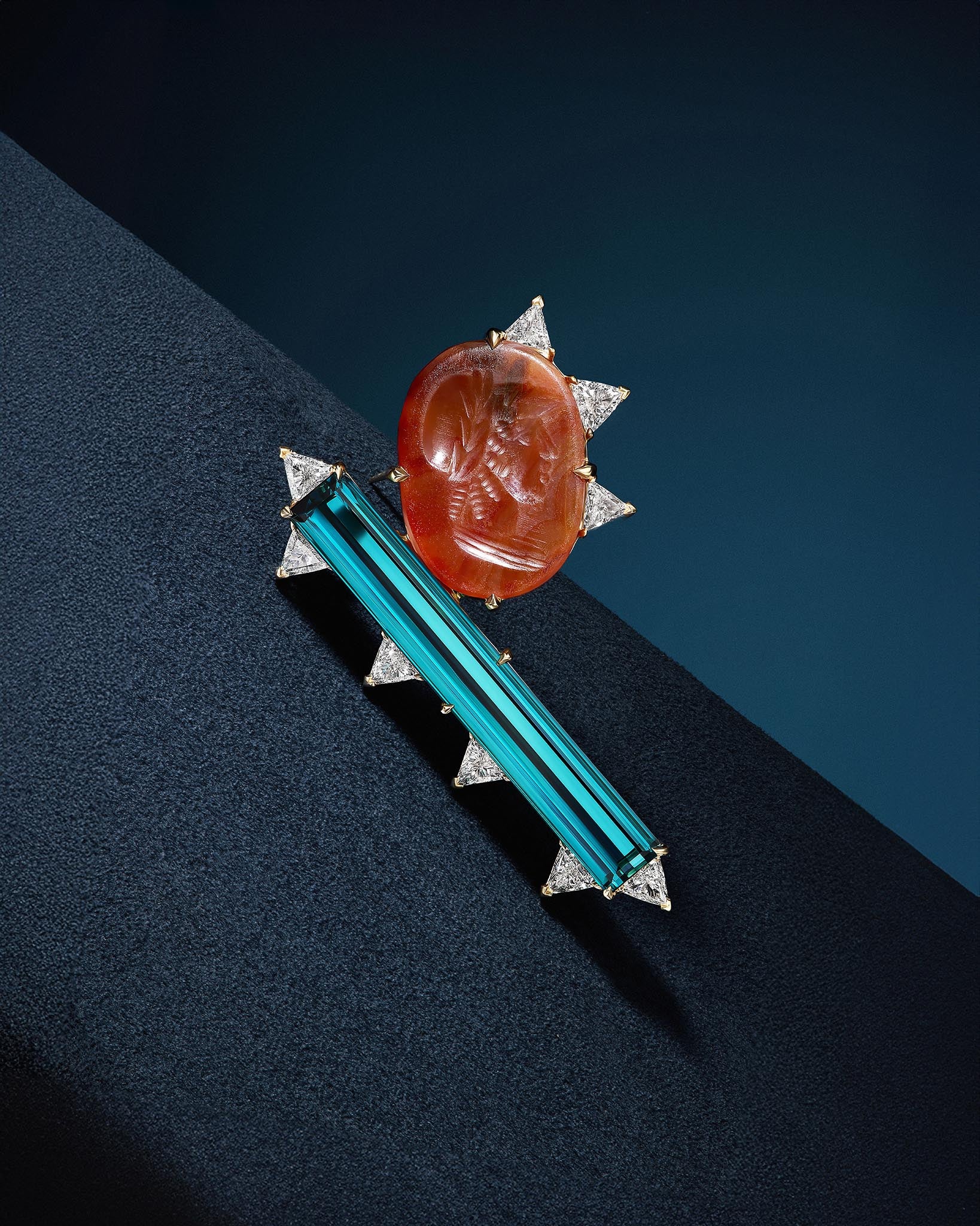 HEAD OF MAN BROOCH