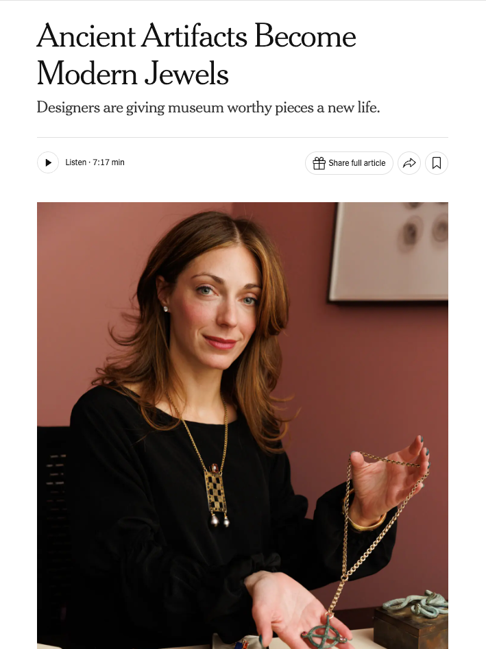 Ancient Artifacts Become Modern Jewels