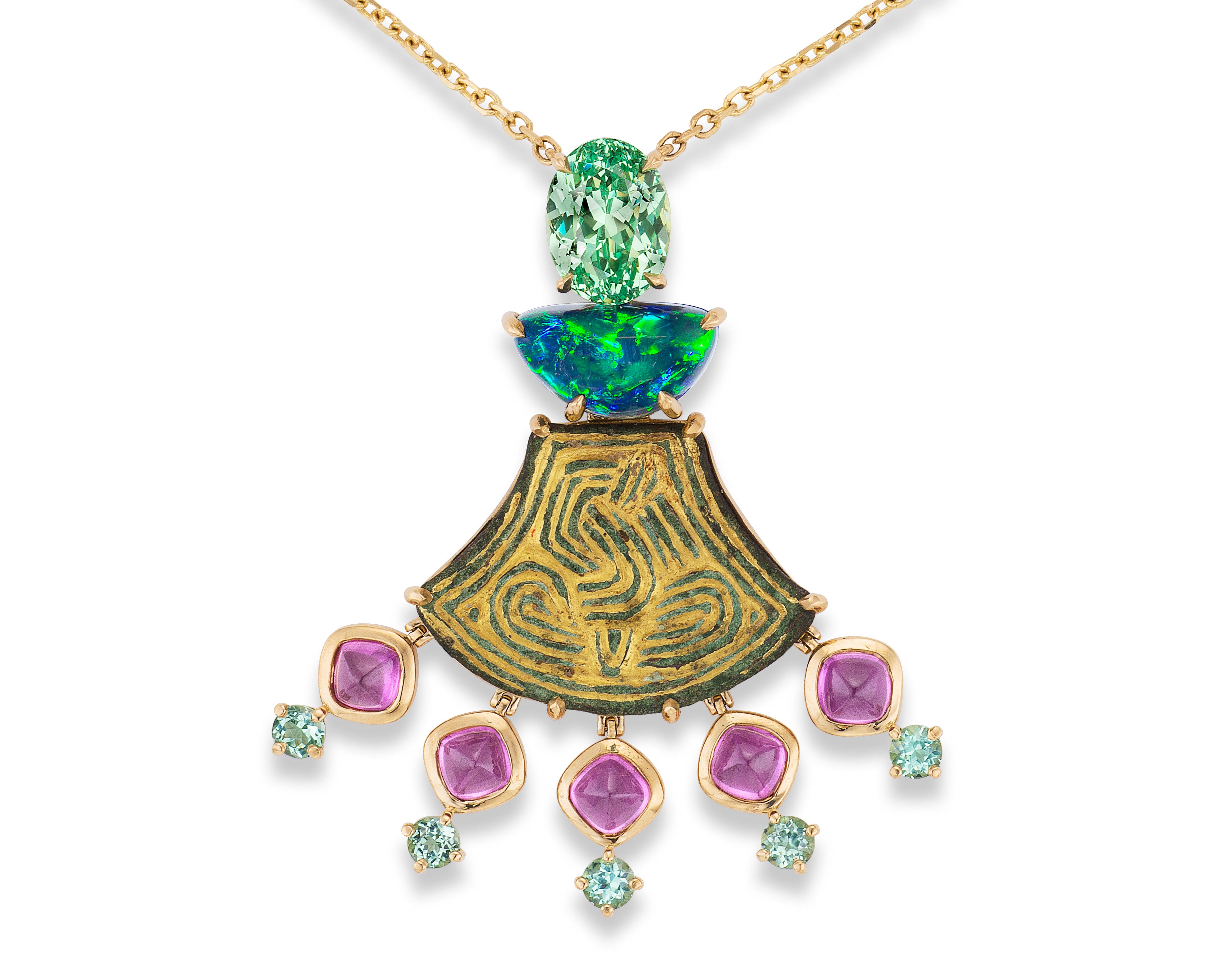 GREEN FLAME NECKLACE